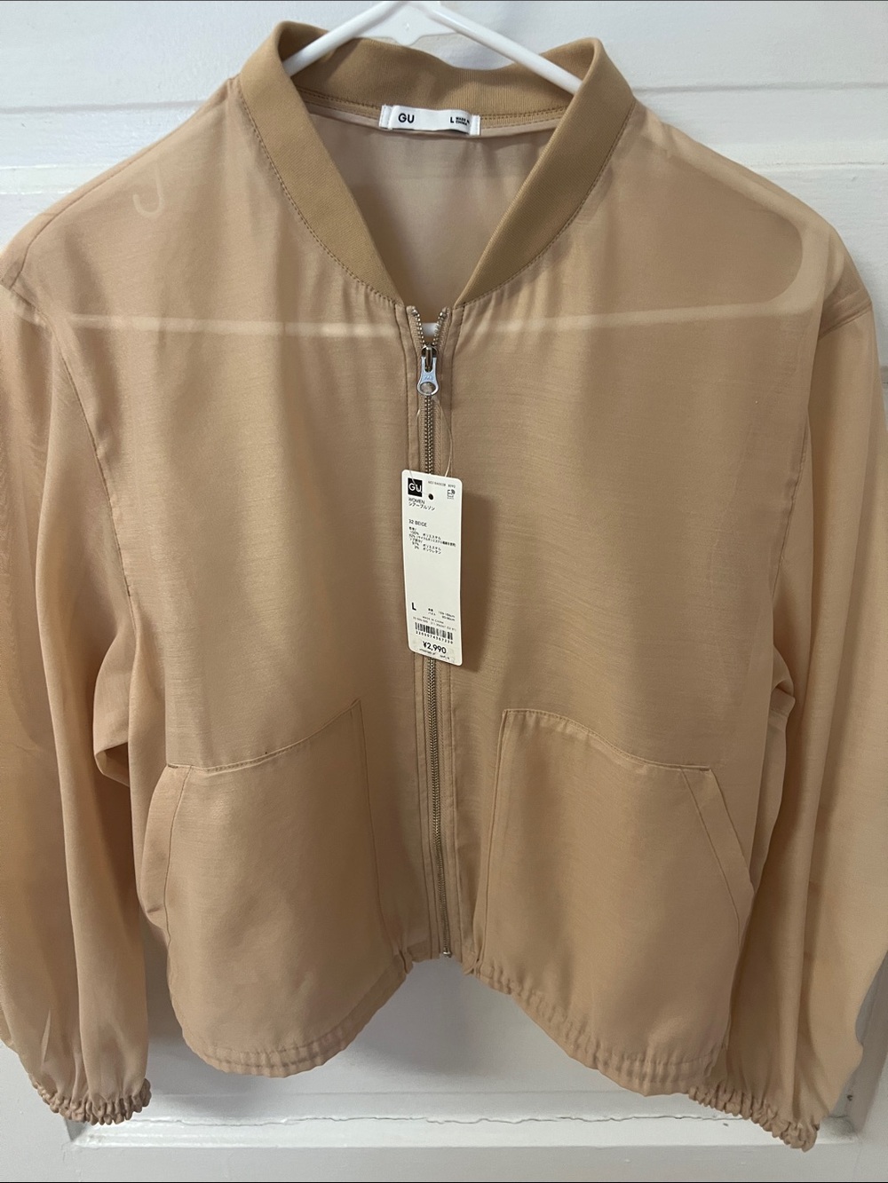 GU sheer bomber jacket
